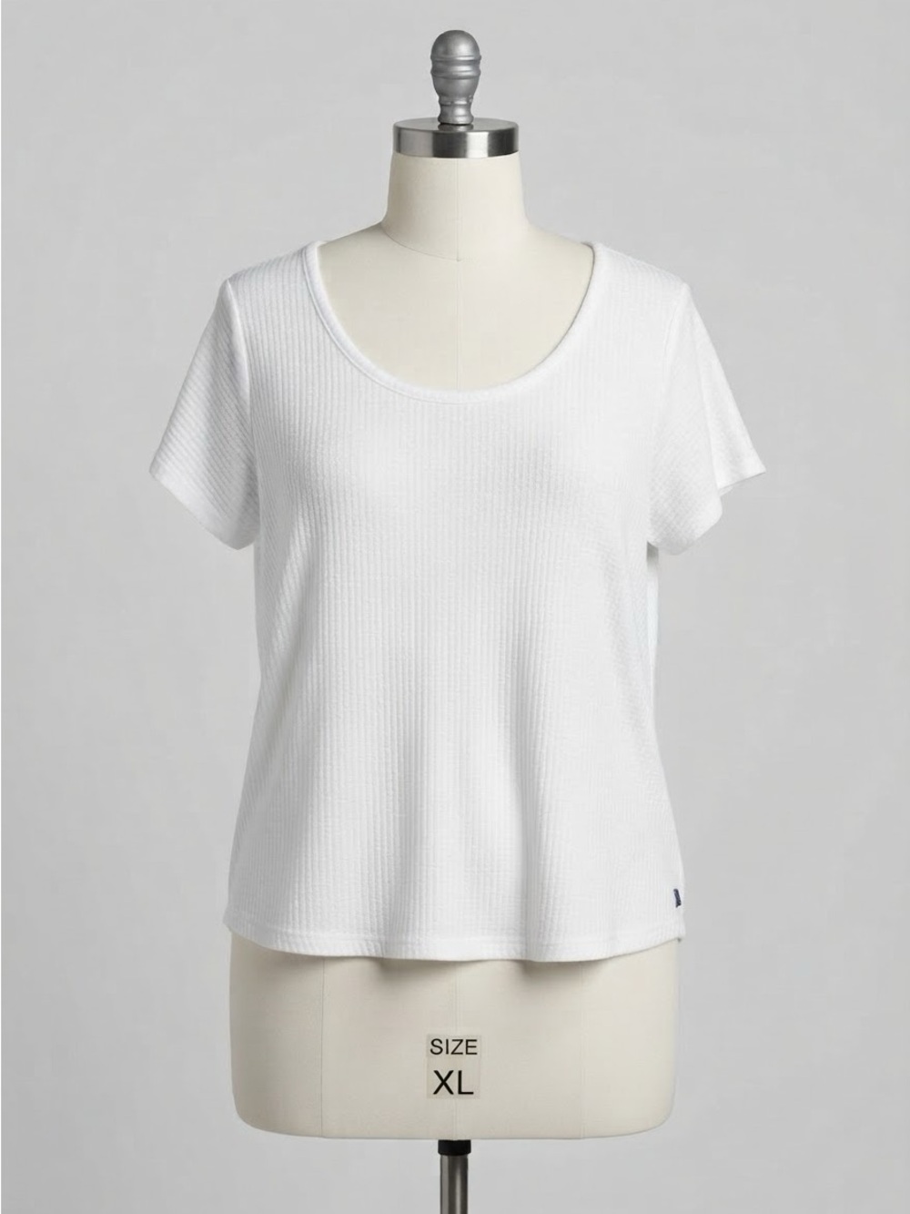 Eddie Bauer Crocus Purple/White Scoop Neck Short Sleeve Tee